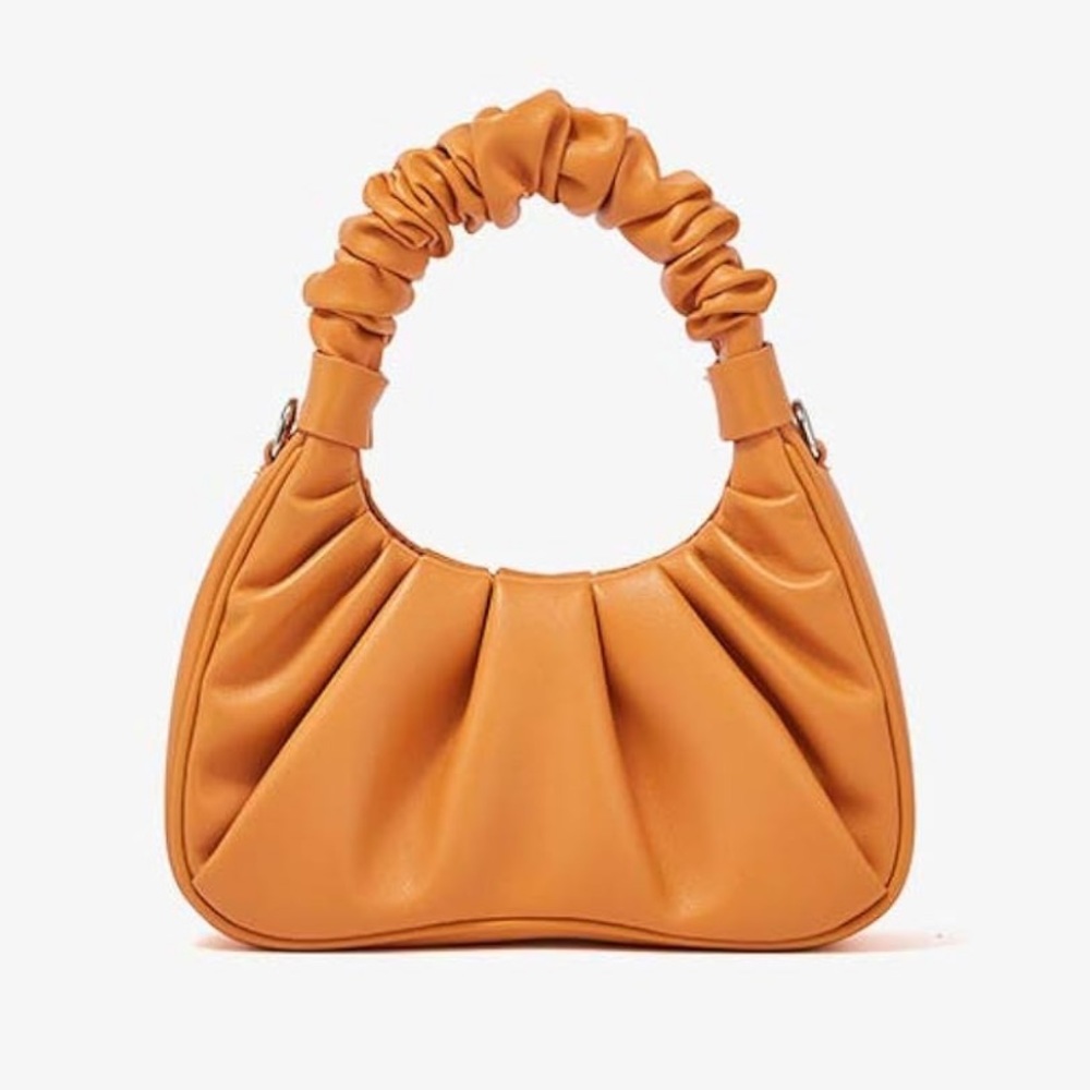 NWOT Orange/melon handbag with scrunched handle